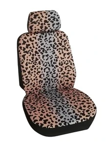 1pc Leopard Print Car Seat Cover - Multicolor - View 2