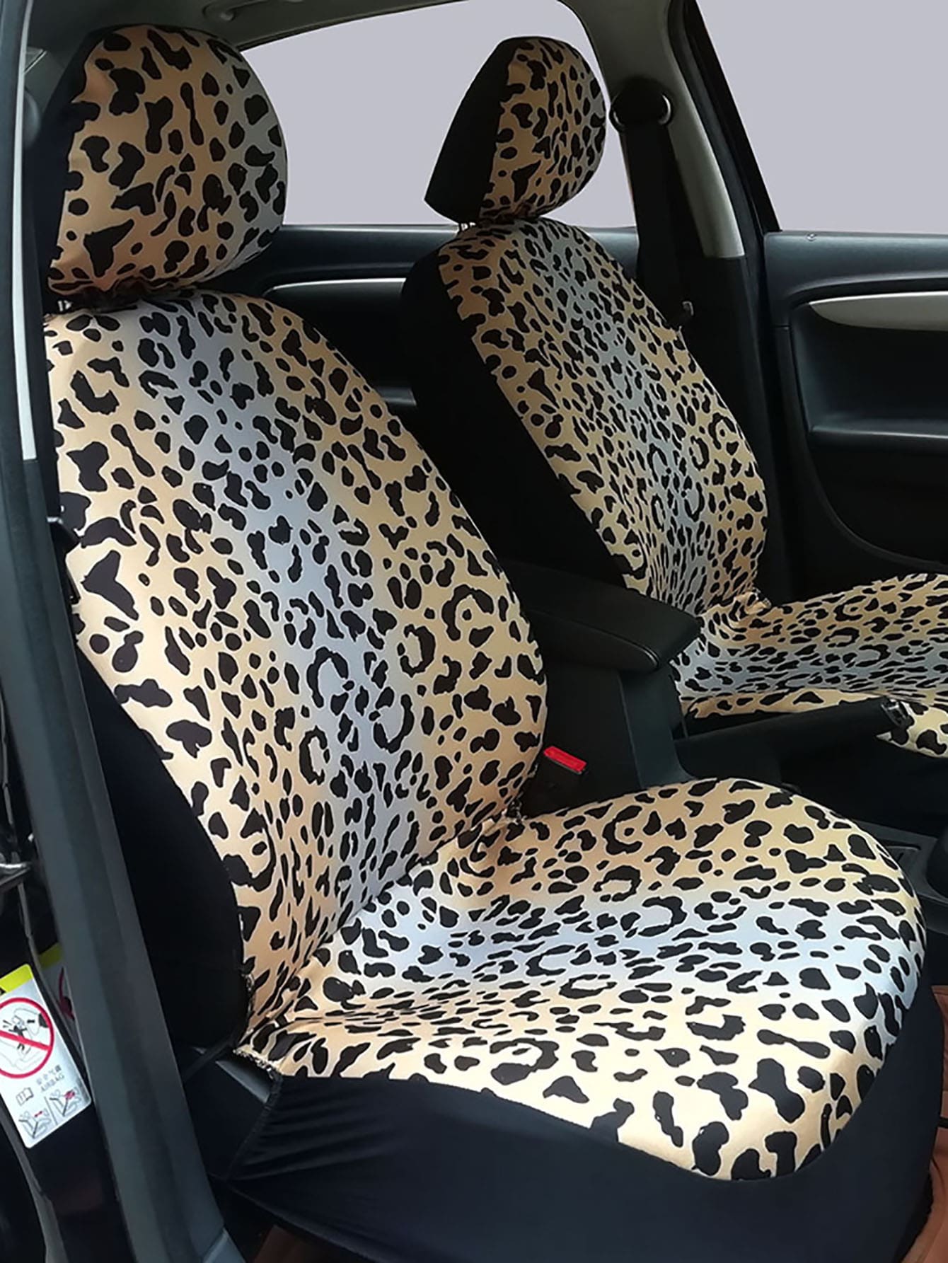 1pc Leopard Print Car Seat Cover - Multicolor - View 1