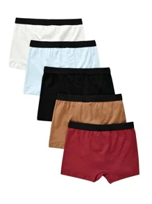 Tween Boy 5pcs Letter Tape Waist Boxer Brief - Multicolor - View 2