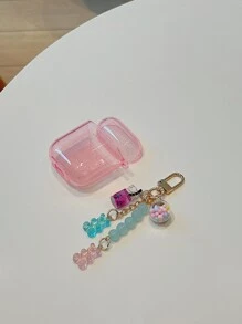 熊吊墜耳機殼適用於Airpods - 粉色 - 查看 2