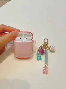 熊吊墜耳機殼適用於Airpods - 粉色 - 查看 3