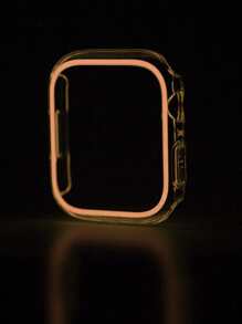 Glowing Clear Watch Protective Case Compatible With Apple Watch - Rose Red - View 2