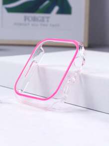 Glowing Clear Watch Protective Case Compatible With Apple Watch - Rose Red - View 4