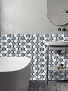 1pc Geometric Pattern Random Wall Paper - Multicolor - View 4