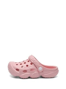 Girls Hollow Out Vented Clogs - Pink - View 3