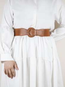 Round Buckle Elastic Belt