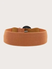 Round Buckle Elastic Belt