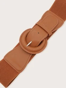 Round Buckle Elastic Belt
