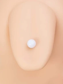 5入組/套多色球裝飾舌頭槓鈴環亞克力中性無需穿孔隔墊身體首飾 - 彩色 - 查看 2