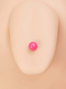 5入組/套多色球裝飾舌頭槓鈴環亞克力中性無需穿孔隔墊身體首飾 - 彩色 - 查看 6