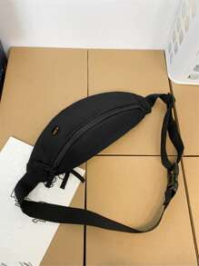 Justerbar Brev Kul Midjeväska - Svart - Visa 2