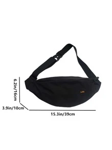 Justerbar Brev Kul Midjeväska - Svart - Visa 3