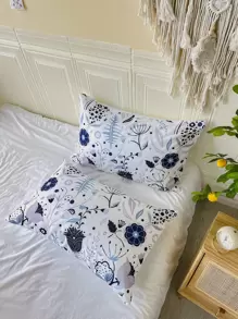 Flower Pattern Duvet Cover Set Without Filler - Multicolor - View 4