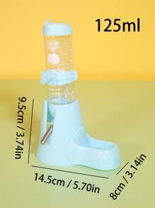 (entrega De Estilo Aleatorio De La Base) Botella De Agua Potable Tres En Para Mascotas Pequeñas De 80 Ml / 125 Ml Para Hámsteres, Jerbos Y Erizos - Azul - Ver 4