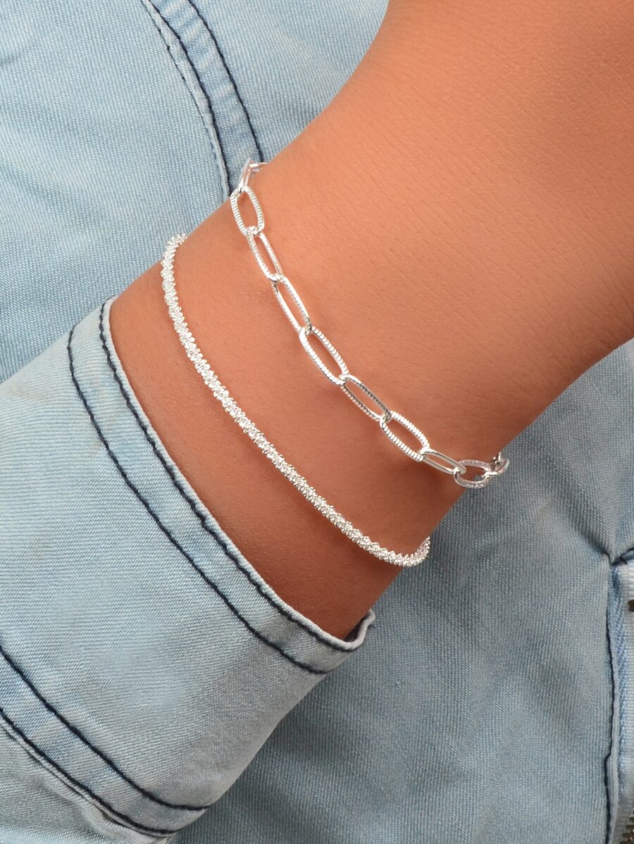 2pcs Minimalist Link Bracelet