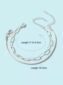 2pcs Minimalist Link Bracelet