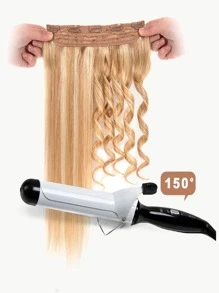 Extra Long Straight Synthetic Hair Extension - Black - View 3