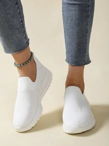 Zapatos para correr slip on minimalista - Blanco - Ver 1