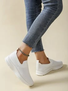 Zapatos para correr slip on minimalista - Blanco - Ver 2