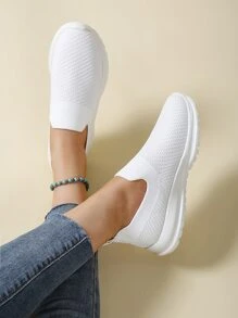 Zapatos para correr slip on minimalista - Blanco - Ver 5