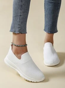 Zapatos para correr slip on minimalista - Blanco - Ver 6