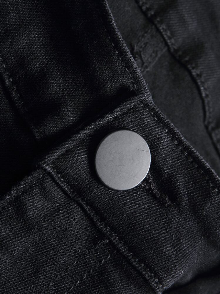 Manfinity Men Ripped Skinny Jeans - Black - View 5