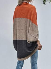 SHEIN LUNE 撞色蝙蝠袖開襟開衫 - 彩色 - 查看 2