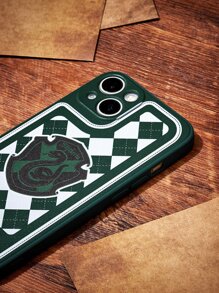HARRY POTTER X SHEIN Funda de teléfono con estampado de serpiente a cuadros, compatible con iPhone - Multicolor - Ver 2