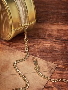 HARRY POTTER X SHEIN Metallic Wing Decor Novelty Bag - Gold - View 7