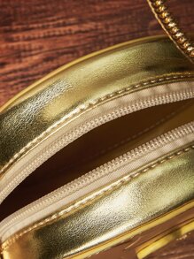 HARRY POTTER X SHEIN Metallic Wing Decor Novelty Bag - Gold - View 9