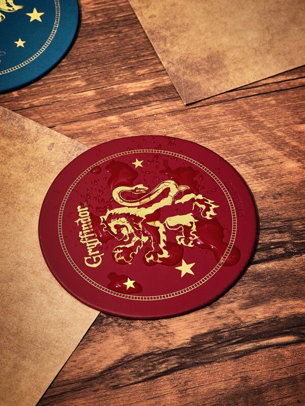 HARRY POTTER X SHEIN 4pcs Animal Pattern PU Coaster SHEIN UK