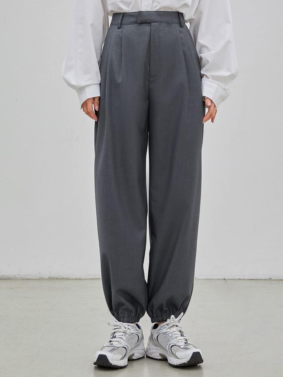 Solid Slant Pocket Pants