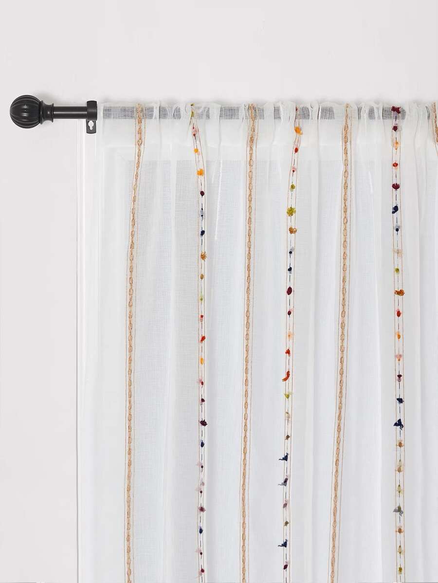 Màn trang trí bằng vải thêu trang trí đơn - Nhiều màu - Xem 1