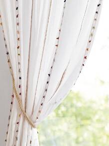 Màn trang trí bằng vải thêu trang trí đơn - Nhiều màu - Xem 4