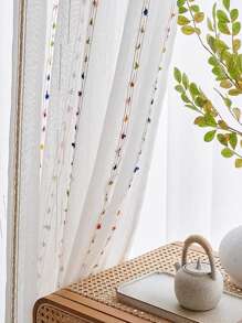 Màn trang trí bằng vải thêu trang trí đơn - Nhiều màu - Xem 8