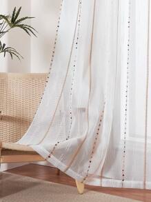 Màn trang trí bằng vải thêu trang trí đơn - Nhiều màu - Xem 6