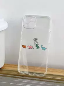 Cartoon Pattern Printed Apple Phone Case - Multicolor - View 2