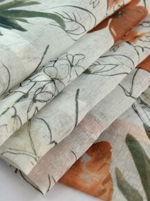 Cortina transparente panel única con patrón de flor - Multicolor - Ver 4