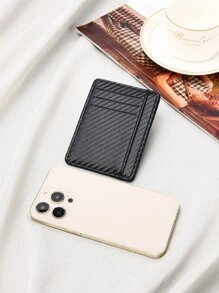 Men Textured For Offices Schools Students Gift For Father Lightweight Portable Card ID Card White-Collar Workers For Male Holiday For Anniversary For Birthday Gift Accessories Gift Present Casual Card Holder Wallet Business Card Holder Credit Card Holder For Men Mini Wallet Card Wallet - Black - View 7