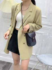 Monedero de móvil con diseño de hebilla con solapa