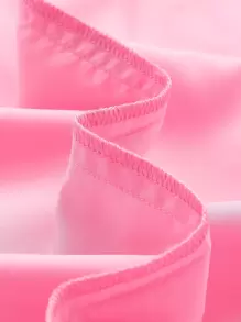 SHEIN MOD Ruffle Hem Mesh Tube Dress - Pink - View 3