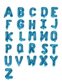 1pc Letter Design Balloon - Blue - View 1