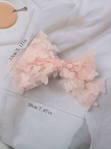 Kẹp Tóc Trang Trí Nơ - Hồng - Xem 5