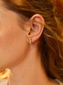 HARRY POTTER X SHEIN 4件套金色飞贼翅膀装饰首饰套装，礼物，情人节，返校季 - 金黃色 - 查看 4