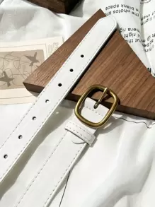 DAZY Cinturón con hebilla metálica - Blanco - Ver 9