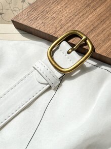 DAZY Cinturón con hebilla metálica - Blanco - Ver 10