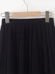 SHEIN Explorewe 少女用毛衣料編織的鋸齒式裙子