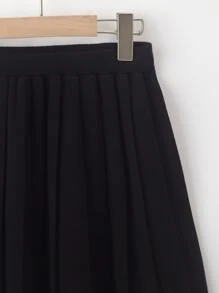 SHEIN Explorewe 少女用毛衣料編織的鋸齒式裙子