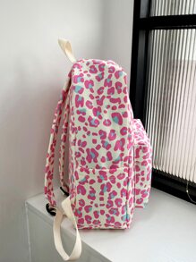 Leopard Print Functional Backpack - Multicolor - View 3