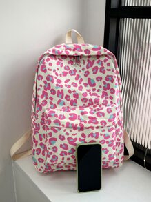 Leopard Print Functional Backpack - Multicolor - View 7